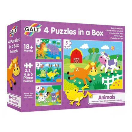 GALT Puzzle Zvířátka 4v1 (2,3,4,5 dílků) 135182