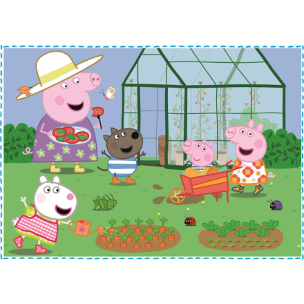 TREFL Puzzle Prasátko Peppa: Vzpomínky na prázdniny 4v1 (12,15,20,24 dílků) 135481