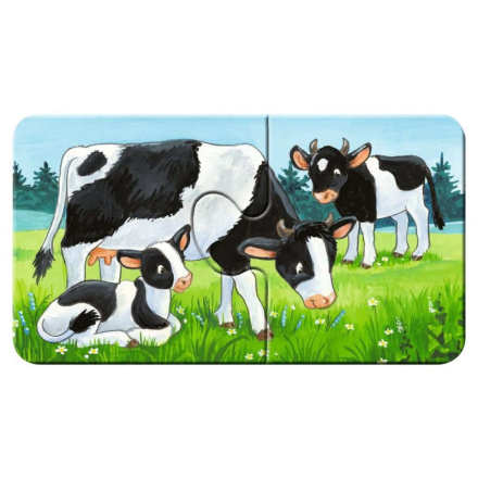 RAVENSBURGER Moje první puzzle Zvířecí rodiny 9x2 dílků 135607