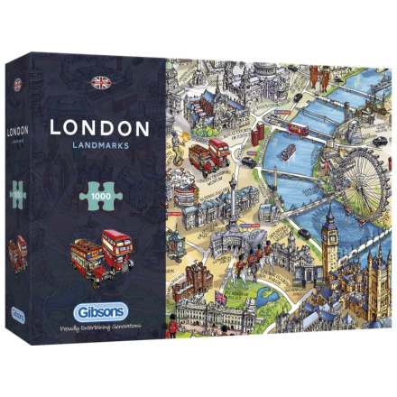GIBSONS Puzzle Londýnské památky 1000 dílků 137242