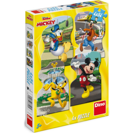 DINO Puzzle Mickey a přátelé ve městě 4x54 dílků 137548