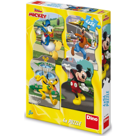 DINO Puzzle Mickey a přátelé ve městě 4x54 dílků 137548