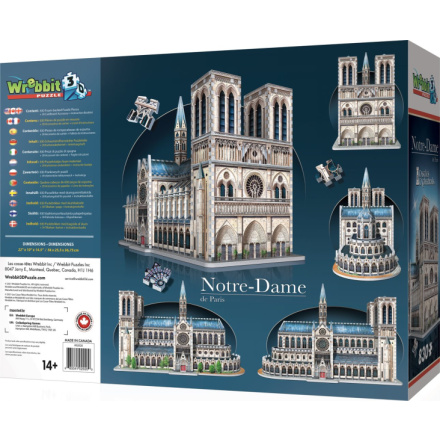 WREBBIT 3D puzzle Katedrála Notre-Dame 830 dílků 137767