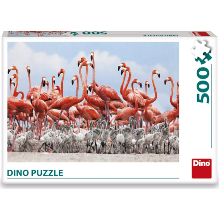 DINO Puzzle Plameňáci 500 dílků 137855