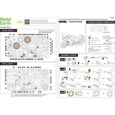 METAL EARTH 3D puzzle Kawasaki Ninja GPz900R (ICONX) 138056