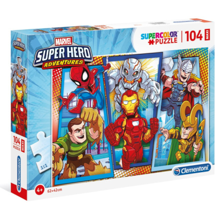 CLEMENTONI Puzzle Marvel Super Hero Adventures MAXI 104 dílků 138263