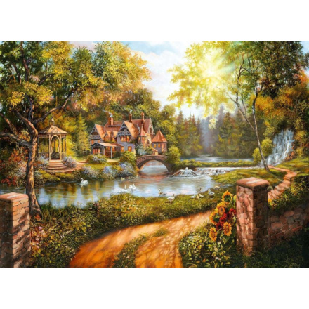 RAVENSBURGER Puzzle Domek u řeky 500 dílků 138756