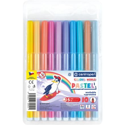 CENTROPEN Fixy PASTEL 10 barev 138789