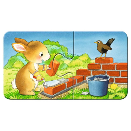 RAVENSBURGER Moje první puzzle Zvířátka na stavbě 9x2 dílků 139003