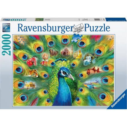 RAVENSBURGER Puzzle Země pávů 2000 dílků 139155