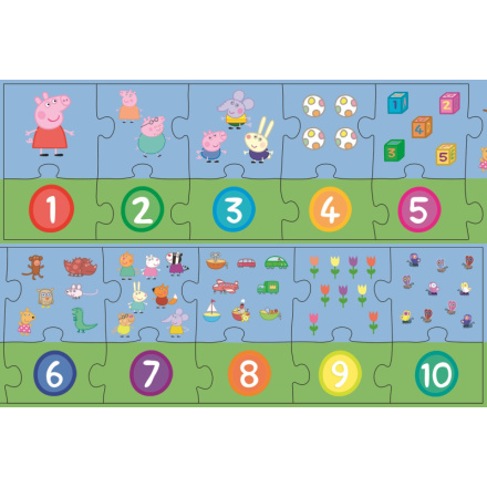 TREFL Vzdělávací puzzle Čísla Prasátko Peppa 20 dílků 139771