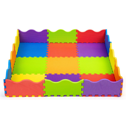 ECOTOYS Pěnové puzzle barevné SX s okraji 140701 , 25dílů
