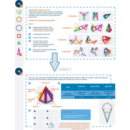 MAGFORMERS Výukové karty Geometrie 3: 2D a 3D geometrie 141576