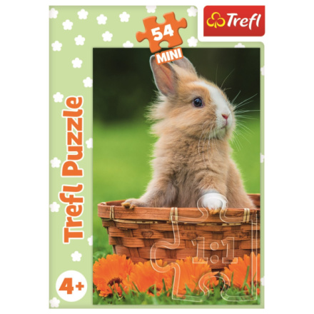 TREFL Puzzle Roztomilá zvířátka: Králíček v košíku 54 dílků 143157