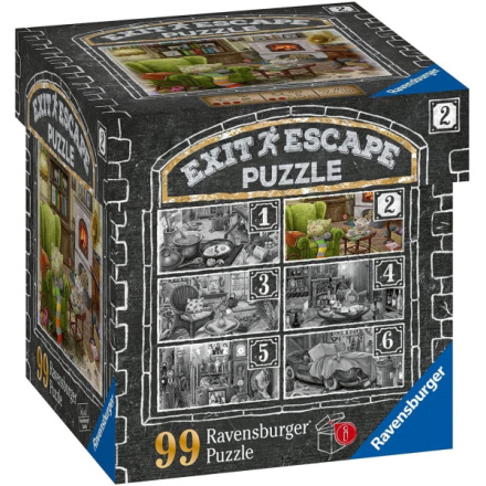 RAVENSBURGER Únikové EXIT puzzle Strašidelné sídlo 2: V obývacím pokoji 99 dílků 143600