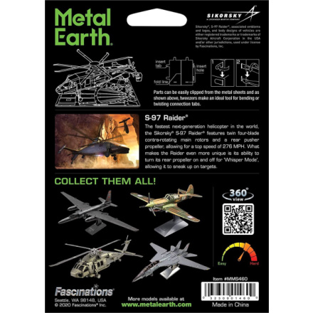 METAL EARTH 3D puzzle Vrtulník S-97 Raider 144017