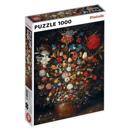 PIATNIK Puzzle Květiny v dřevěné váze 1000 dílků 144217