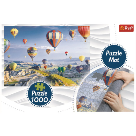 TREFL Puzzle Balóny nad Kappadokií 1000 dílků + Podložka pod puzzle 144401