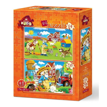 ART PUZZLE Puzzle Šťastný farmář 24+35 dílků 144839