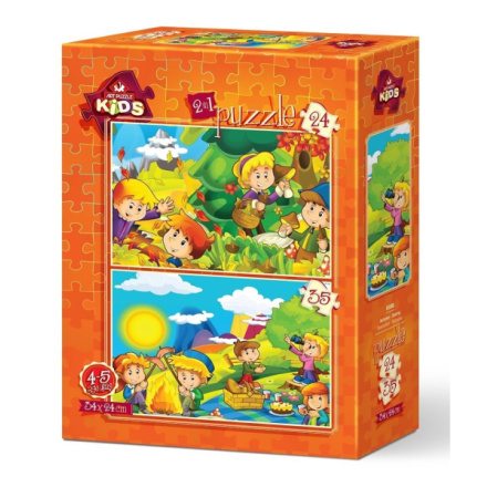 ART PUZZLE Puzzle Podzim a Jaro 24+35 dílků 144843