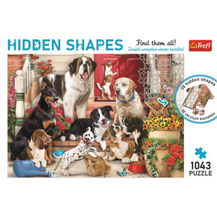 TREFL Puzzle Hidden Shapes: Psí zábava 1043 dílků 145110