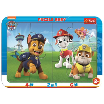 TREFL Baby puzzle Šťastná Tlapková patrola 2v1, 10 dílků 145131