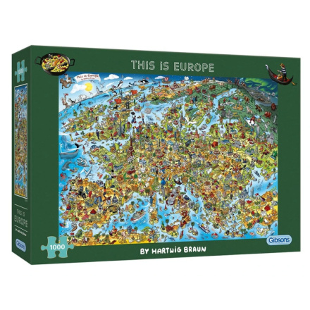GIBSONS Puzzle To je Evropa 1000 dílků 145235