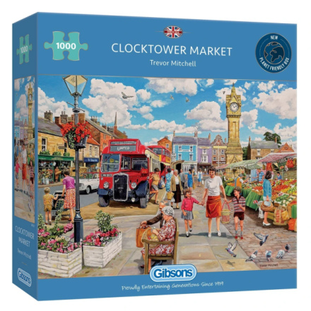 GIBSONS Puzzle Trh pod hodinovou věží 1000 dílků 145345