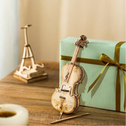 ROBOTIME Rolife 3D dřevěné puzzle Violoncello 58 dílků 145770