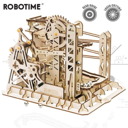 ROBOTIME Rokr 3D dřevěné puzzle Kuličková dráha: Explorer 260 dílků 145780