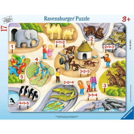 Puzzle První počty do 5 v ZOO 17 dílků 145926