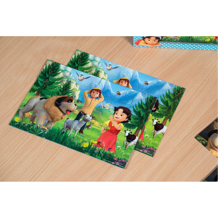 RAVENSBURGER Puzzle Heidi: Společný čas na horách 2x12 dílků 145987