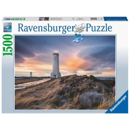 RAVENSBURGER Puzzle Magická atmosféra nad majákem Akranes, Island 1500 dílků 146017