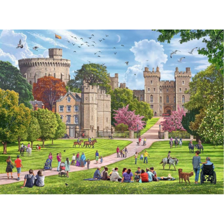 RAVENSBURGER Puzzle Královské rezidence, Velká Británie 4x500 dílků 146120