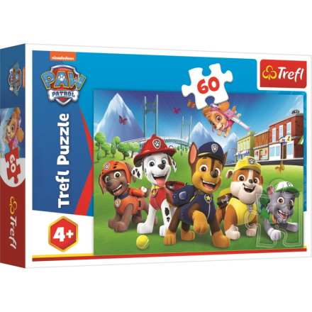 TREFL Puzzle Tlapková patrola na trávníku 60 dílků 146615