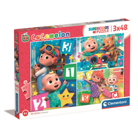 CLEMENTONI Puzzle CoComelon 3x48 dílků 146640