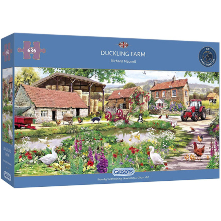 GIBSONS Panoramatické puzzle Kachní farma 636 dílků 146860