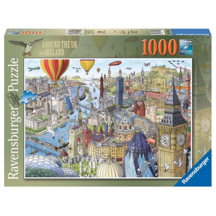 RAVENSBURGER Puzzle Kolem Velké Británie a Irska 1000 dílků 147398