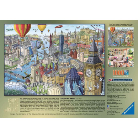 RAVENSBURGER Puzzle Kolem Velké Británie a Irska 1000 dílků 147398