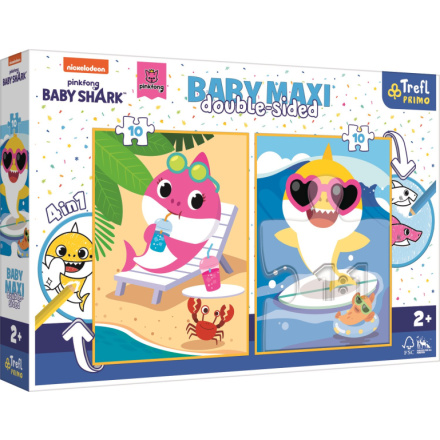 TREFL Oboustranné puzzle Baby Shark BABY MAXI 2x10 dílků 147886