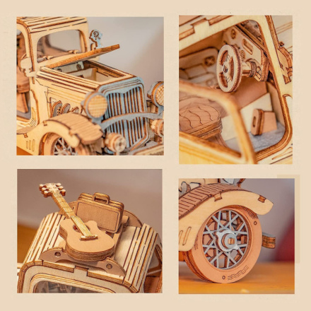 ROBOTIME Rolife 3D dřevěné puzzle Historický automobil 164 dílků 147975