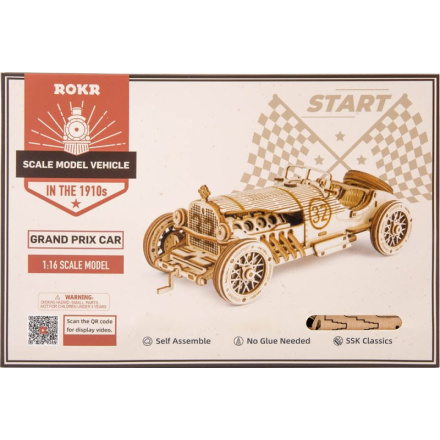 ROBOTIME Rokr 3D dřevěné puzzle Vůz Grand Prix 220 dílků 147976