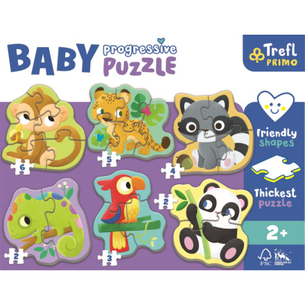 TREFL Baby puzzle V pralese 6v1 (2-6 dílků) 148008