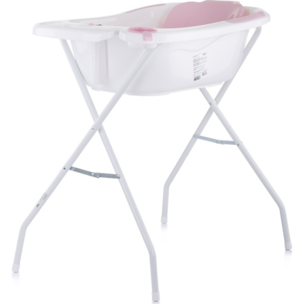 CHIPOLINO Vanička s podložkou a stojanem Vela 87cm Pink 148485