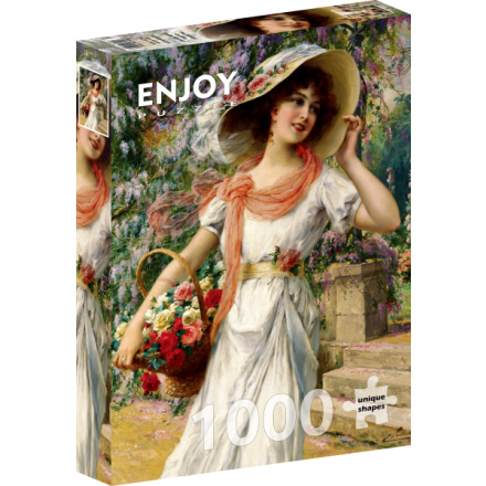ENJOY Puzzle Emile Vernon: Květinová zahrada 1000 dílků 148653