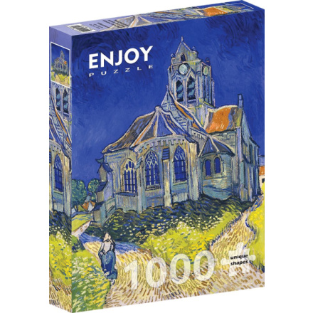 ENJOY Puzzle Vincent Van Gogh: Kostel v Auvers-sur-Oise 1000 dílků 148657