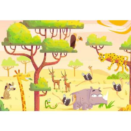RAVENSBURGER Puzzle&Play: Safari 2x24 dílků 149359