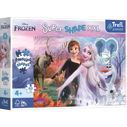 TREFL Puzzle Super Shape XXL Ledové království 2: Tančící sestry 60 dílků 149412