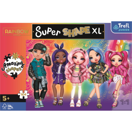 TREFL Puzzle Super Shape XL Rainbow High: Styl 104 dílků 149417