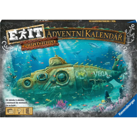 RAVENSBURGER EXIT Úniková hra - Adventní kalendář: Potopená ponorka 149612